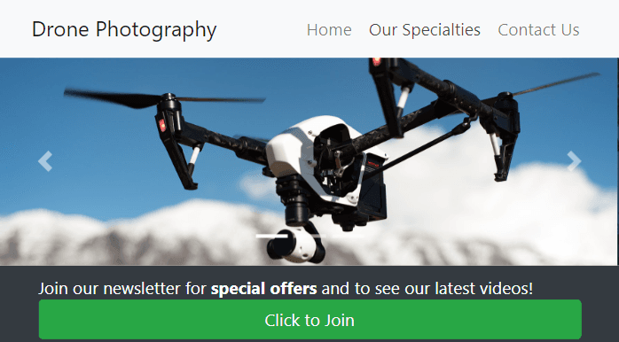 Drone Photography Website Image